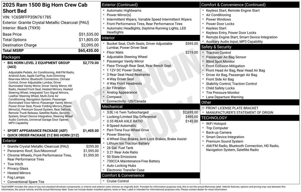 ram ram 1500 pickup 2025 1C6SRFFP3SN761785 image ram ram 1500 pickup 2025 1C6SRFFP3SN761785 image